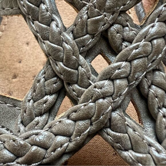 Yuu Acelin Brown Braided Strappy Slide Sandals Slip On Women’s SZ 6 - Picture 12 of 13